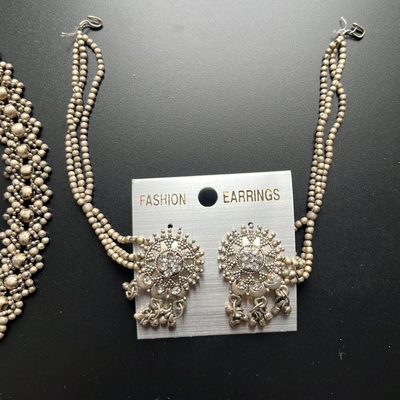 🗝 Oxidized silver-colour jewelry set - Picture 3 of 6